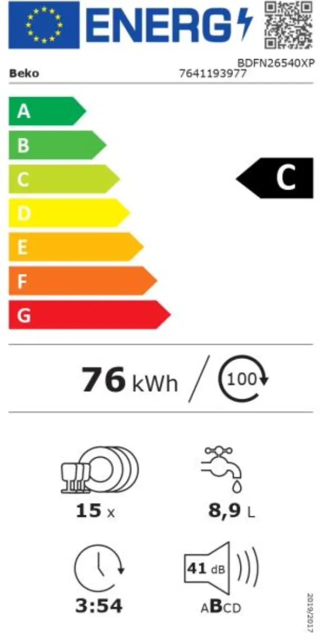 Beko BDFN 26540 XP – Ελεύθερο Πλυντήριο Πιάτων 15 Σερβιτσίων Π59.8 εκ. 2