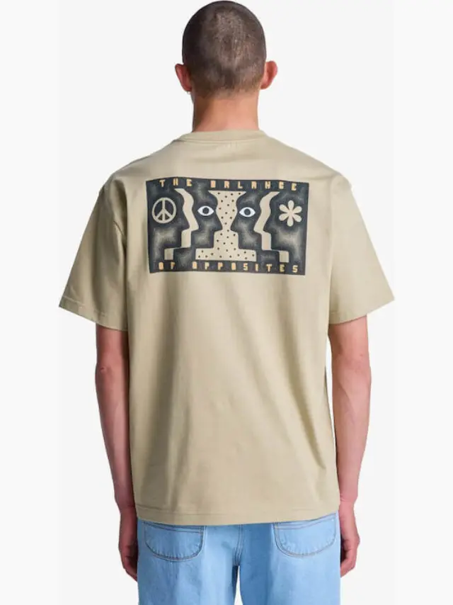 RVCA Face To Face SS Μπλούζα Ανδρικό Khaki Khaki - XL 2