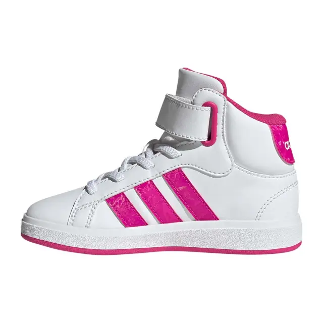 adidas Sportswear Kids Grand Court Mid K Άσπρο - Ροζ JR0806 (adidas Sportswear) 2