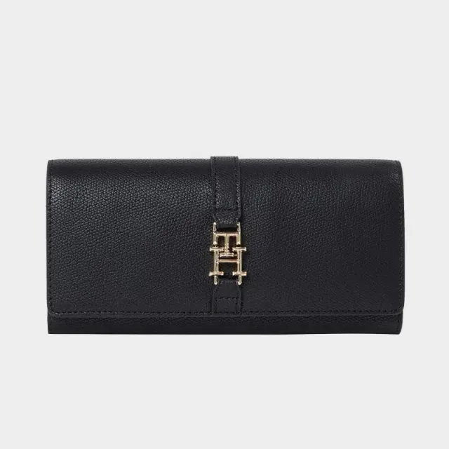 Tommy Hilfiger - Γυναικείο Πορτοφόλι Th Plush Lrg Flap Wallet AW0AW14234-BDS Μαύρο