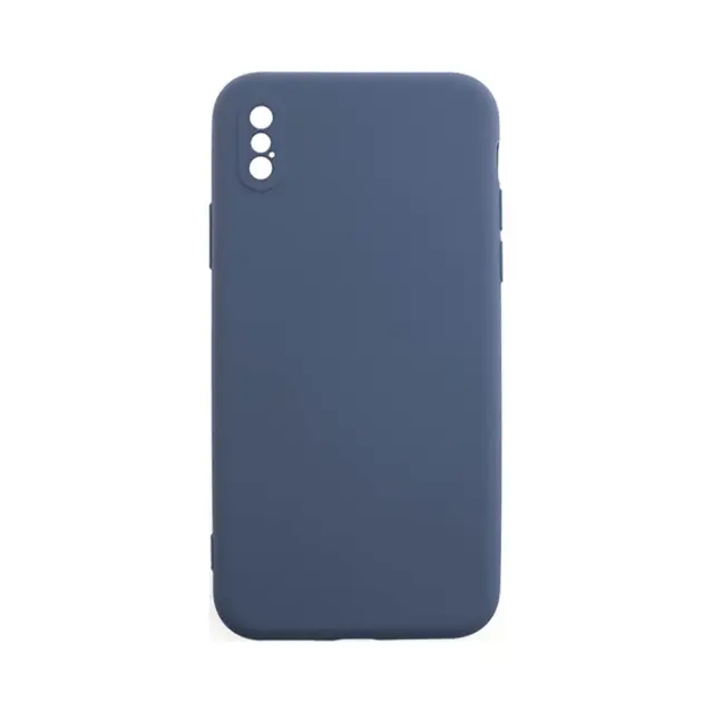 Θήκη Σιλικόνης Soft Back Liquid Silicone Case Για Apple iPhone X / XS Μπλε