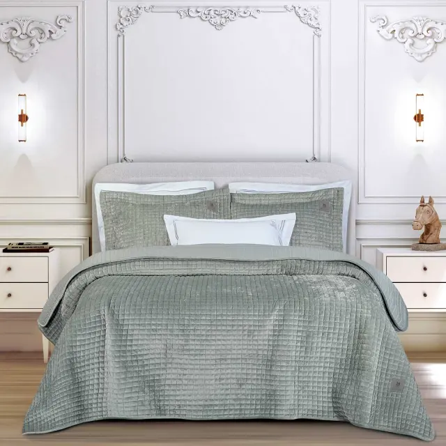 Ζεύγος Μαξιλαροθήκες 50x70+7 Oxford Classic Greenwich Polo Club 4430 Sage Green 100% Microfiber 2