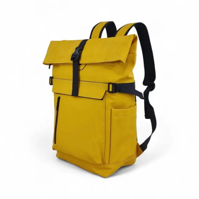 Αδιάβροχο Σακίδιο Πλάτης Rolltop 30x16x45 MCAN M-515. 22lt - Κίτρινο 2