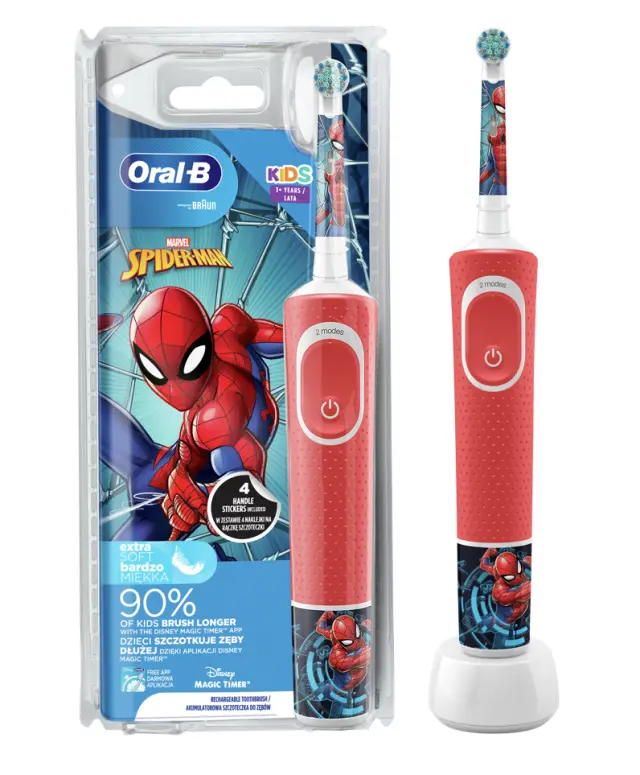 Oral-B Vitality Kids Ηλεκτρική Οδοντόβουρτσα Spiderman για Παιδιά 3+ Ετών 1τμχ 2