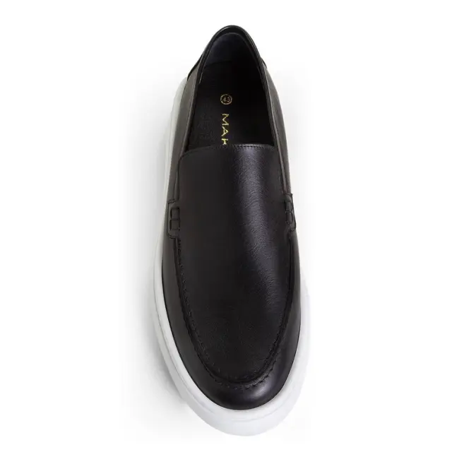 Ανδρικά Δερμάτινα Loafers Makris L4 Μαύρα Μαύρο - 43 3