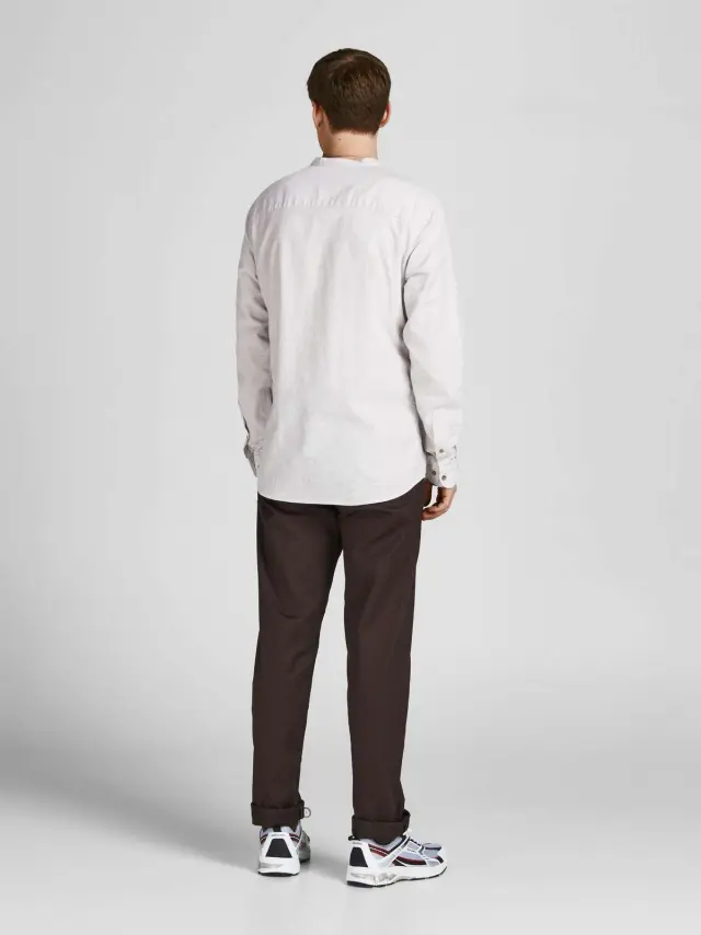JPRBLASUMMER HALF PLACKET SHIRT L/S SN Crockery 2