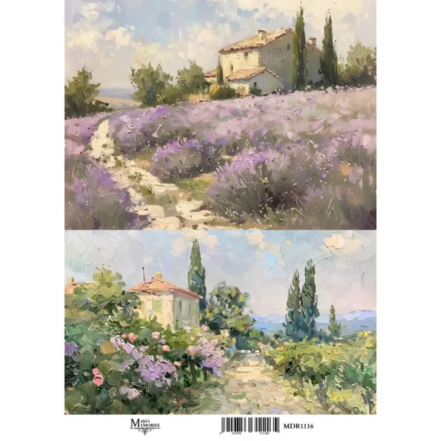 Ριζόχαρτο Maja's Memories, 30x42cm, Αγροκτήματα με λεβάντες, MDR1116
