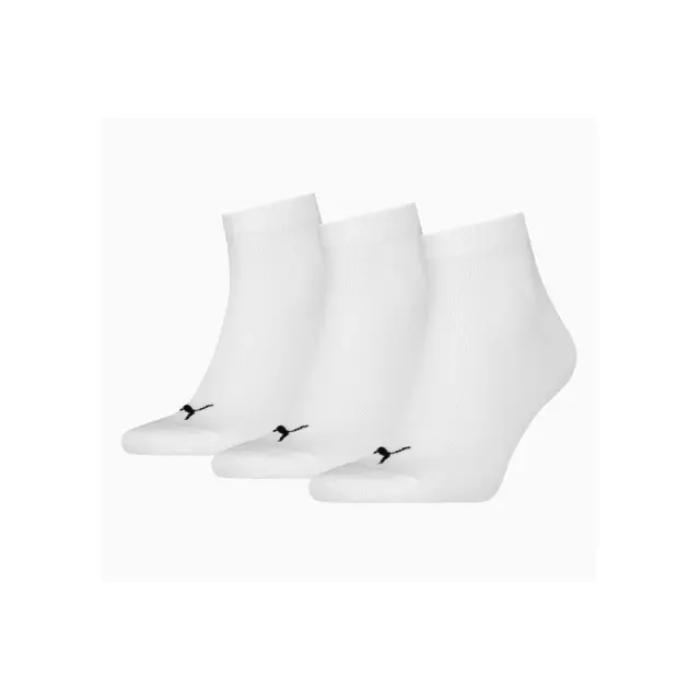 Puma Unisex Plain 3 Pack Quarter 3/4 Dobotex Socks Άσπρο 701230337-300 (Puma) - Large