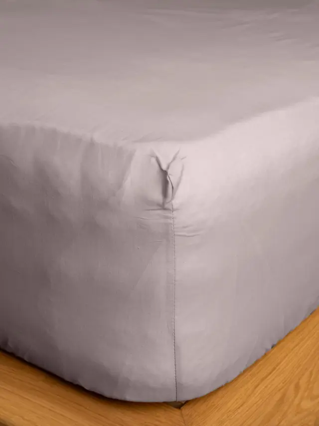 Κατωσέντονο Cotton Feelings με λάστιχο 106 Light Grey Υπέρδιπλο (180x200+30) Sunshine
