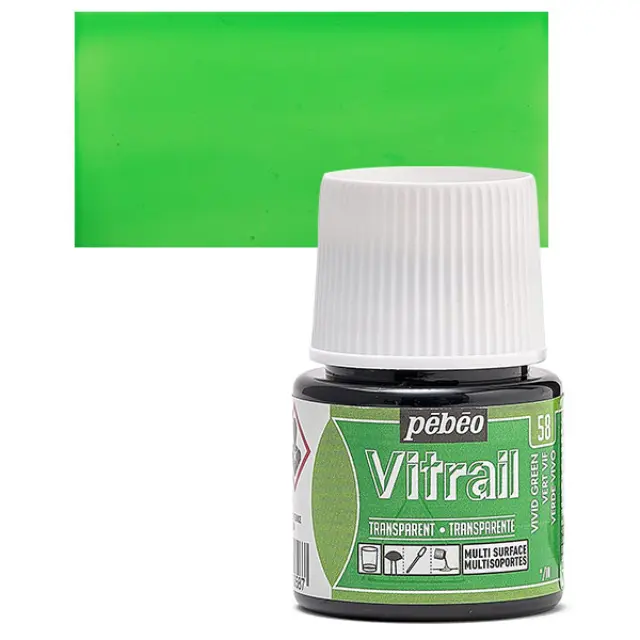 Pebeo Vitrail Διάφανο Σμάλτο - 58 Vivid Green - 45ml