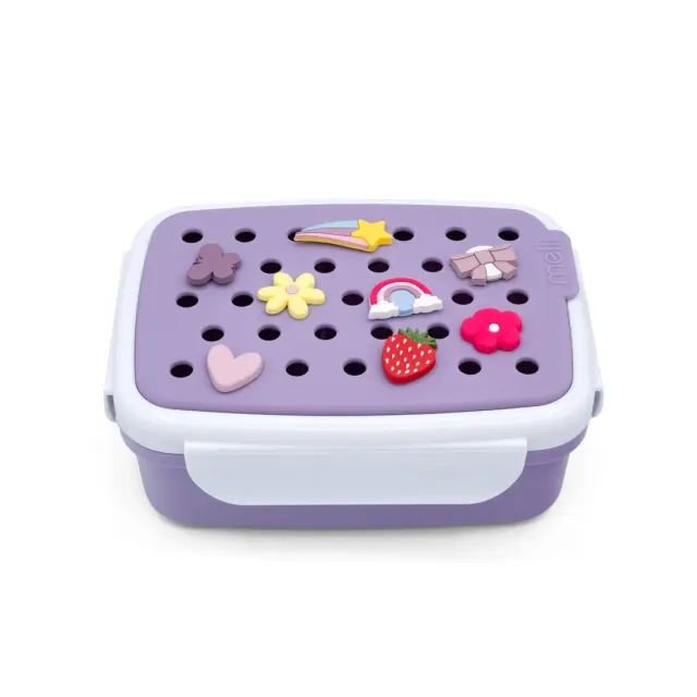 Melii Bento Φαγητοδοχείο Με Charms 0.88Lt Μωβ MEL27630