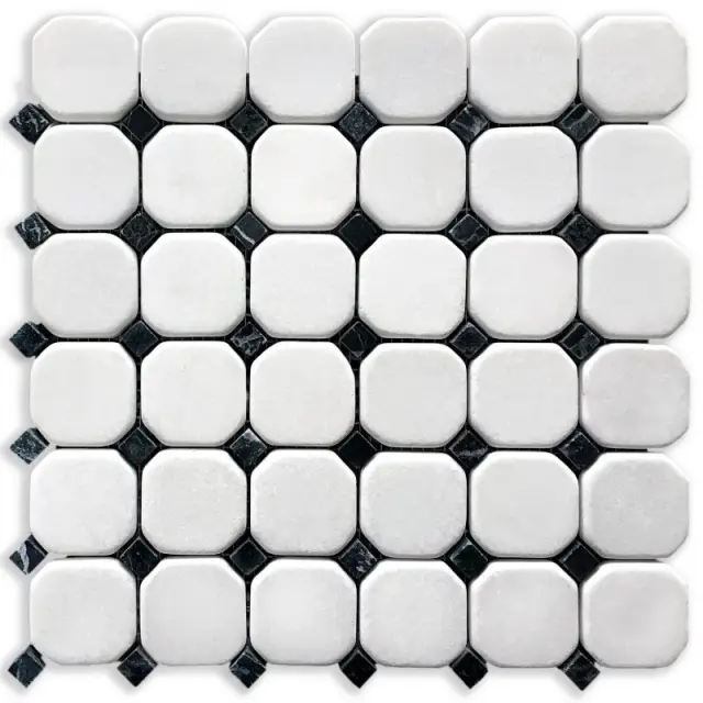 Ivy Space 30.5x30.5cm Πλακάκι Octagon Thassos Black Dots 2