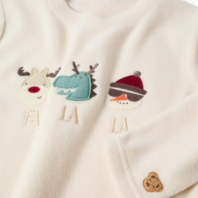 Zippy Fleece Πιτζάμα σε Εκρού και Κόκκινο για Αγόρι 3