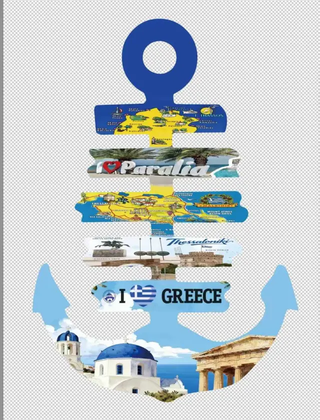 Διακοσμητικό Souvenir κρεμαστό - Greece - Σετ 6 τεμάχια - LY2609 - 125533 2