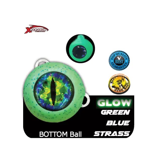 X-PARAGON BALL BOTTOM 140gr Glow Blue - Green Strass 3