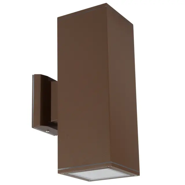 Let 01065/BR Φωτιστικό τοίχου Up/down ορθογώνιο 2xE27/Par30 IP54 30cm καφέ σκουριάς Σκουριά