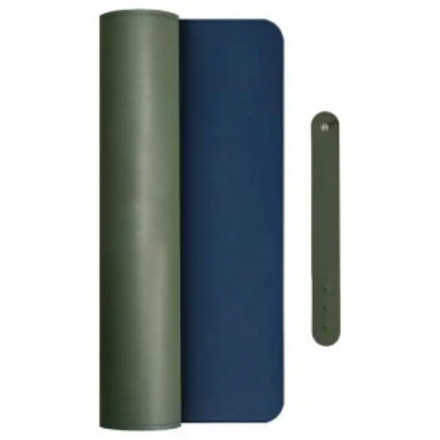 XL Δερμάτινο mousepad διπλής όψης, λαδί-βαθύ μπλε, 800x345x1.8mm. 2