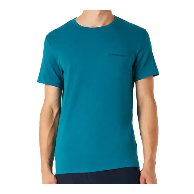 Emporio Armani Ανδρικό Φανελάκι Loungewear Crew Neck - Διπλό Πακέτο, Χρώμα Μαρίν-Μπλε - S 2