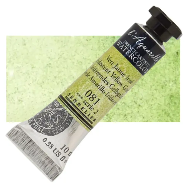Χρώμα Ακουαρέλας Sennelier l Aquarelle Σωληνάριο 10ml - 081 Iridescent Yellow Green
