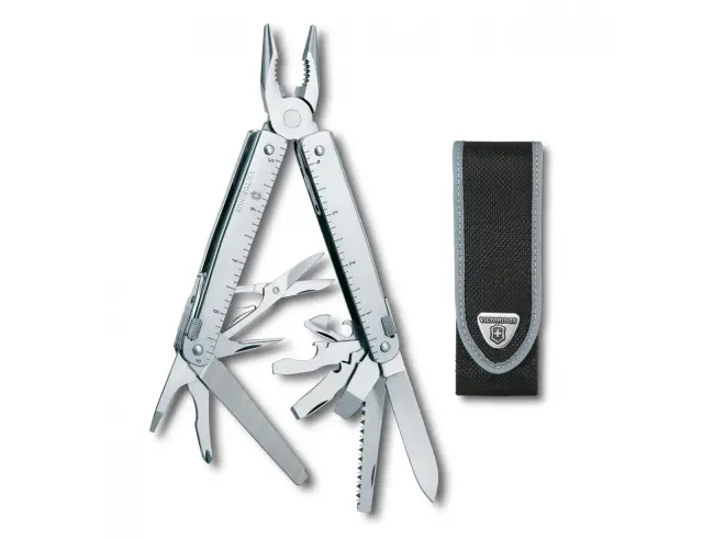 Ελβετικό Πολυεργαλείο Victorinox Swiss Tool X με θήκη ζώνης, 26 λειτουργίες και μήκος 11.5cm - Silver3.0327.N 2