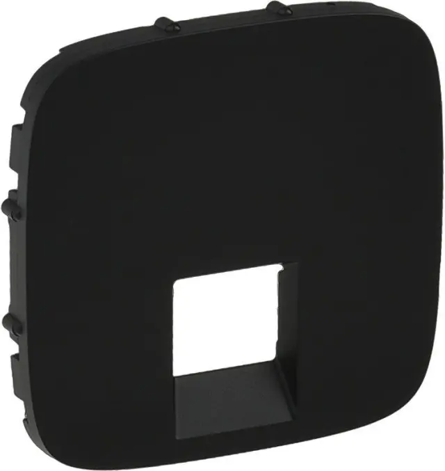 Cover Plate Valena Allure RJ11/RJ45 Black 755418
