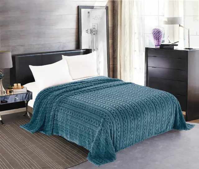 Κουβέρτα fleece braid (220cm x 240cm) ραφ - -
