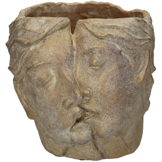 Κασπώ Μισό Πρόσωπο Χρυσό Τσιμέντο 19.5x19x16.5cm