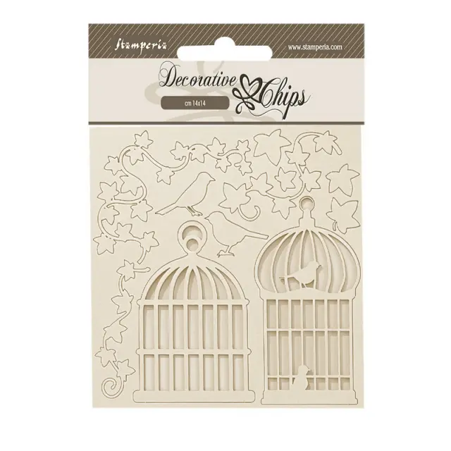Chipboard Stamperia 14x14cm, Golden Harmony, Cages