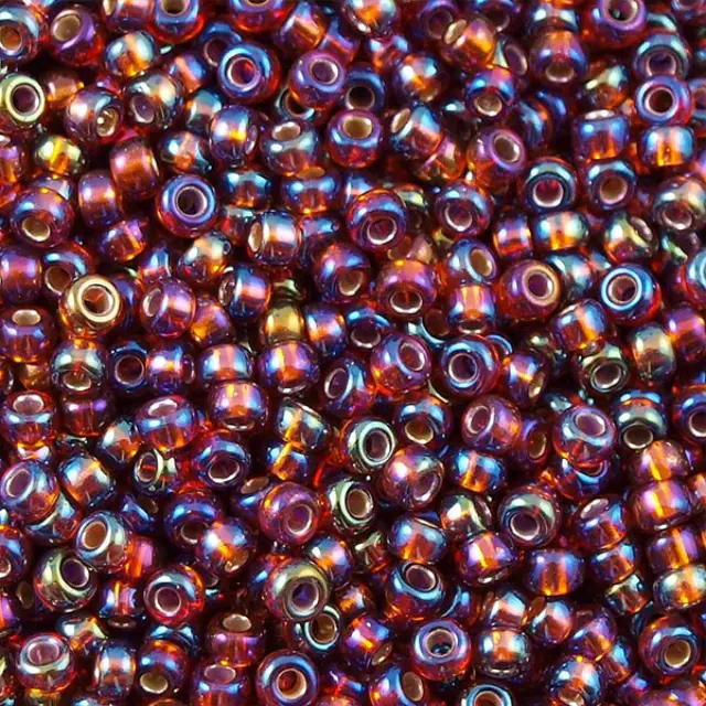 Χάντρα Miyuki Round Rocailles 8/0 - 91005 - Silver Lined Dark Topaz AB ~25gr