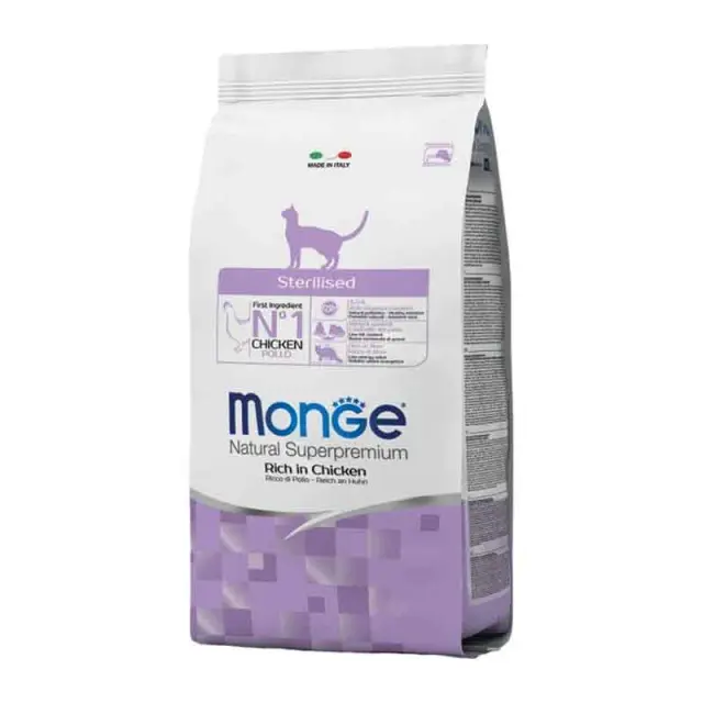 Monge Natural Superpremium Sterilised Ξηρά Τροφή Στειρωμένης Γάτας Κοτόπουλο 1.5kg