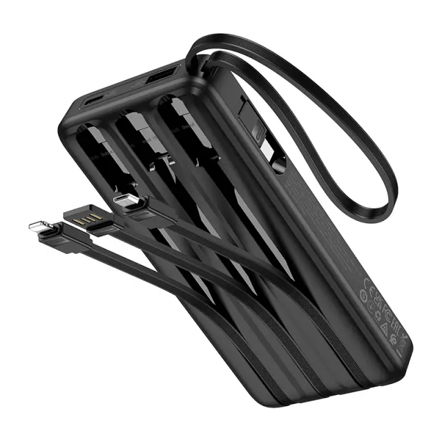 Hoco Power Bank 10000mah με 4 Ενσωματωμένα Καλώδια J146 2