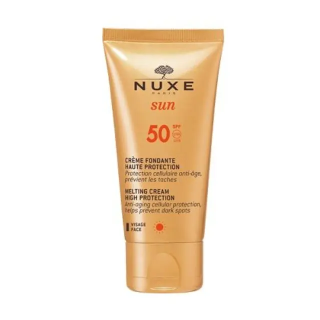 Nuxe Sun Melting Cream SPF50 Αντηλιακή/Αντιγηραντική Κρέμα Προσώπου Πλούσιας Υφής κατά των Κηλίδων, 50ml