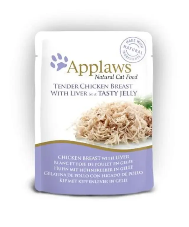 Applaws Wet Cat Food 70 g Jelly pouch Chicken AND liver 178251 Pet Supplies