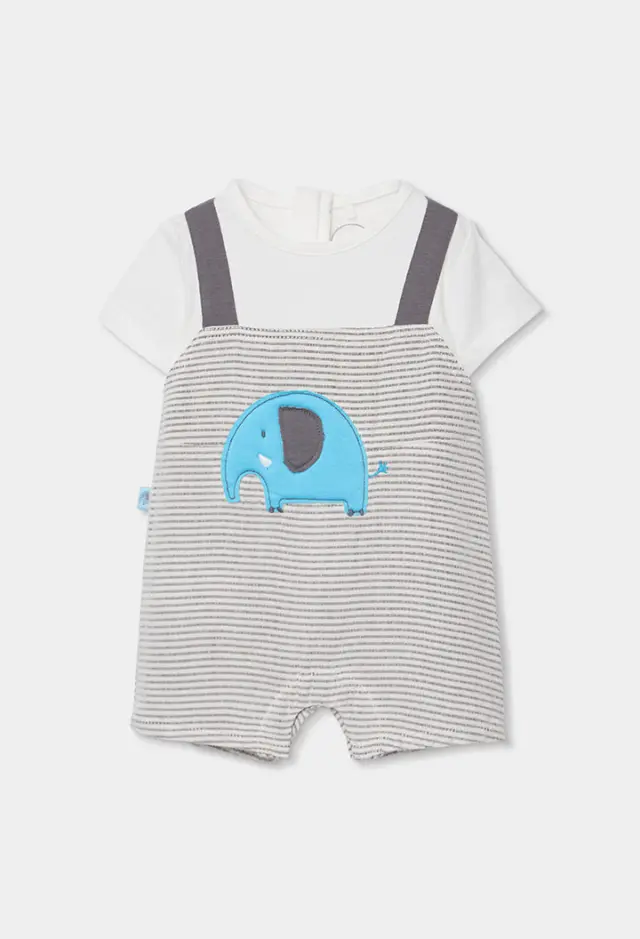 Boboli Knit φορμάκι συνδυασμένο για μωρό 213073-9835