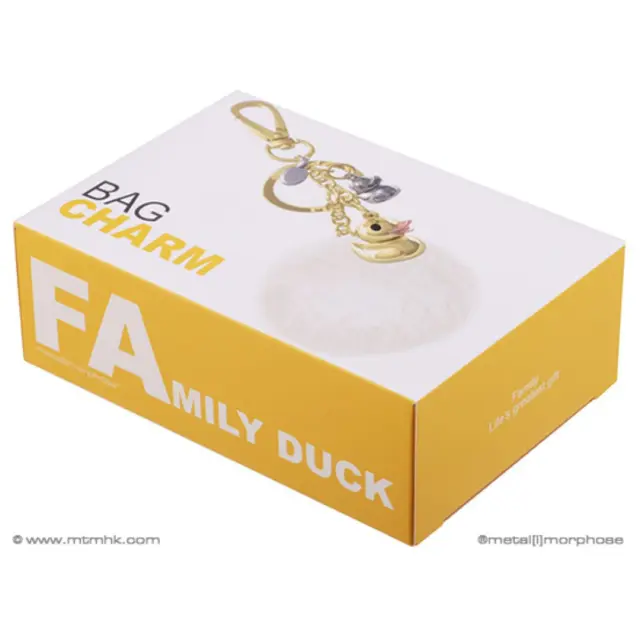 Metalmorphose Διακοσμητικό τσάντας (bag charm) με pompom: Duck family 3