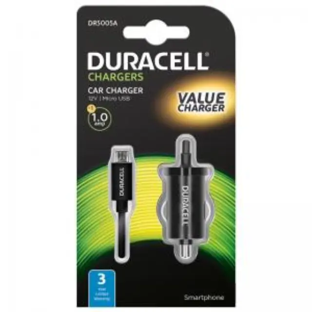 Φορτιστής Αυτοκινήτου Ταχείας Φόρτισης Duracell με Ενσωματωμένο Καλώδιο Micro USB Μαύρο N20712 2