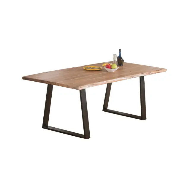 Τραπέζι LIZARD SLIM 160x90x75cm Ακακία Φυσικό/Μεταλλική Μαύρο