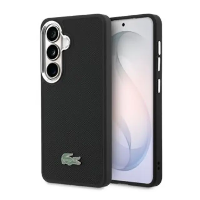 Lacoste Petit Pique Metal Logo Magnetic Case for Samsung Galaxy S26+ Black