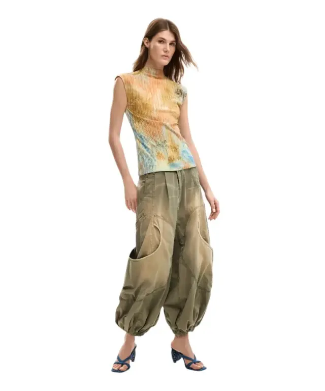 Desigual - Γυναικείο T-shirt Venecia 26SWTK15-6014 Κίτρινο 3