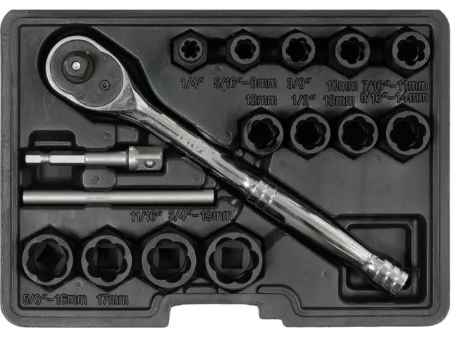 Yato YT-05897 screw-bolt extractor 16 pc(s)