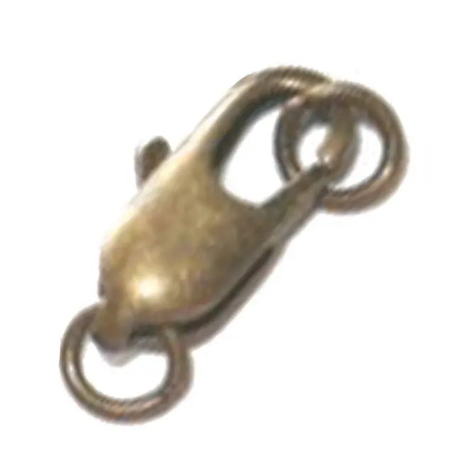Κούμπωμα Καβουράκι Ορειχάλκινο Antique Brass Color 10.5x5mm με 2 Κλειστά Κρικάκια ~10τεμ