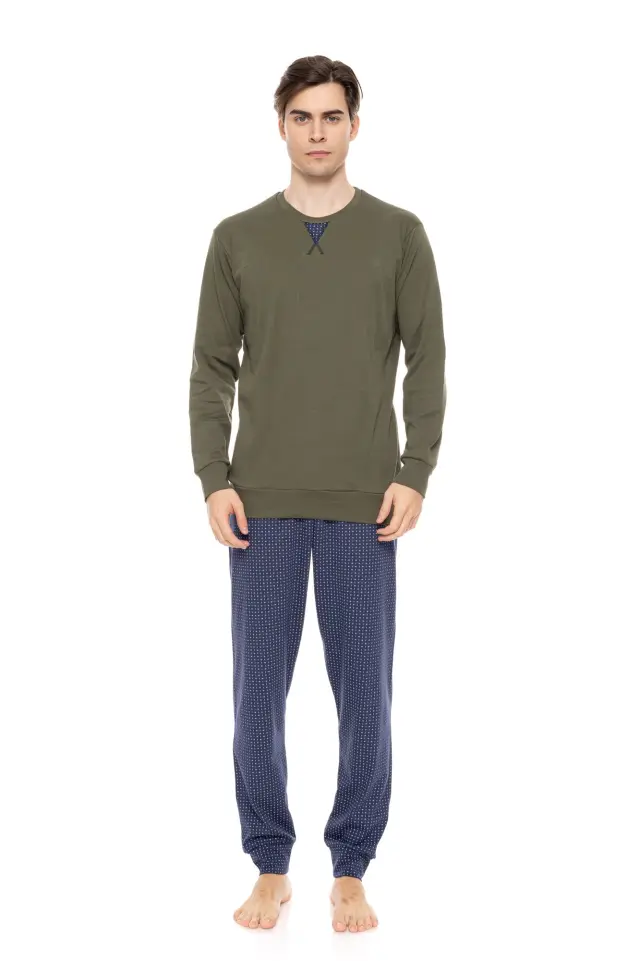 W-M732 - Forest - PYJAMA GREEN GEO - L