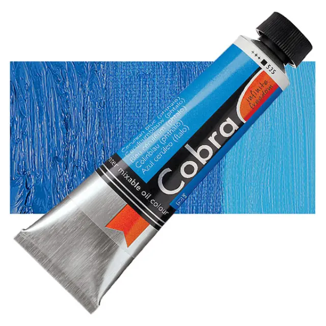 Λάδι Νερού Talens Cobra - 535 Cerulean Blue (phthalo) - 40ml