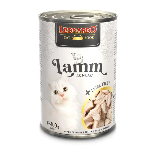 Leonardo Lamb & Extra Fillet Κονσέρβα Γάτας με Αρνί 400gr