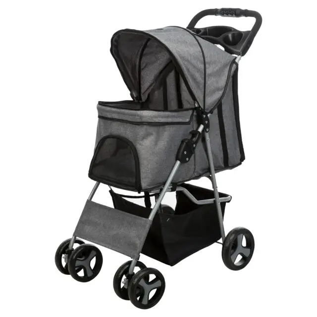 Trixie Buggy Καρότσι Μεταφοράς Σκύλου Γκρι έως 15kg 47×100×80cm 3