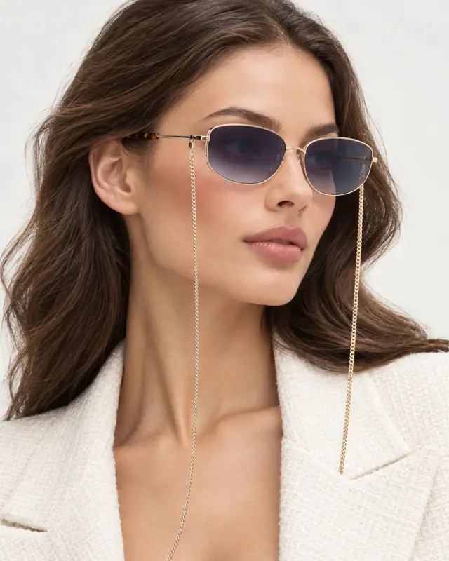 Marc Jacobs MARC 772/N/S LKS/08 Γυαλιά Ηλίου Χρυσά με Μπλε Ντεγκραντέ Φακούς & Αποσπώμενη Αλυσίδα - 60 mm 2
