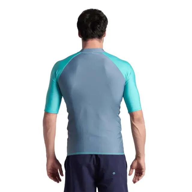 Arena Men's Shortsleeve Graphic UV Protection Rash Vest Tee Γαλάζιο 006292-580 (Arena) - Medium 2
