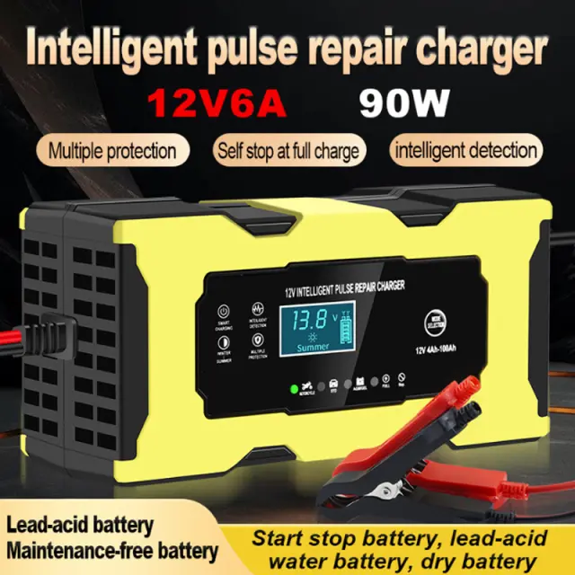 Φορτιστής Μπαταρίας Αυτοκινήτου 4Ah-100Ah 12V 6A - Intelligent Pulse Repair Charger XJB-139-02-1206 014429 3