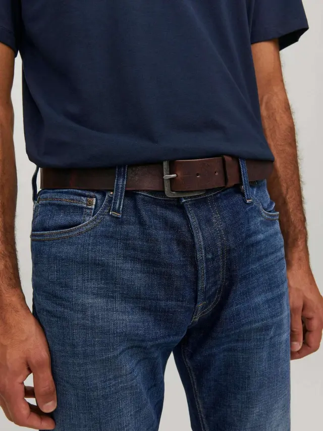 JACVICTOR LEATHER BELT NOOS Black Coffee 2