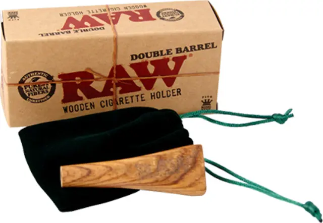 RAW Double Barrel - Ξύλινη Πίπα για 2 Τσιγάρα 2